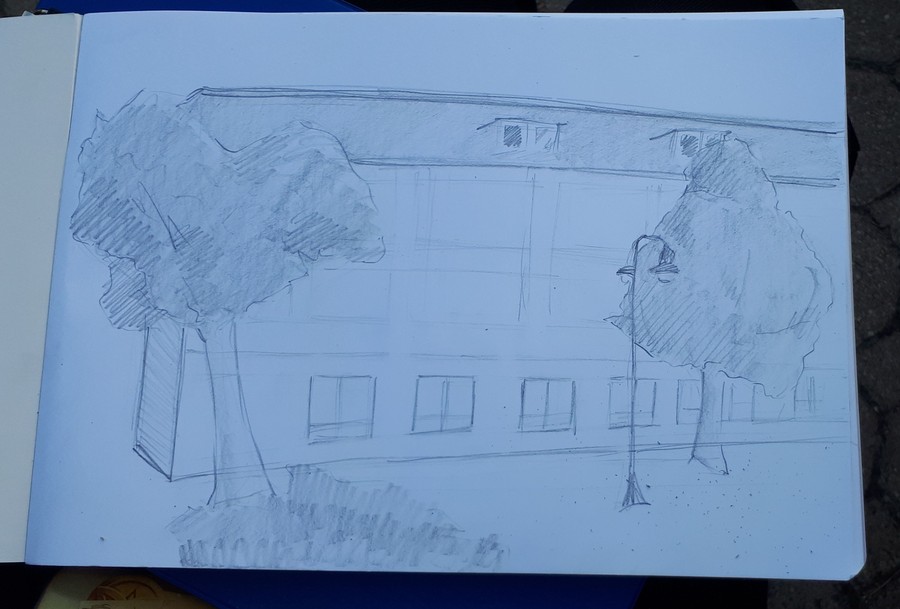 Rys. Budynek Państwowego Zespołu Szkół Muzycznych w Bydgoszczy