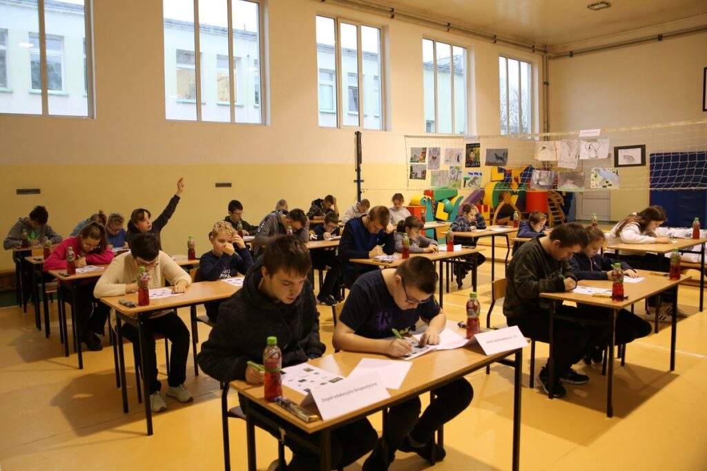 podczas testu przyrodniczego, fot. W.Wojtasik