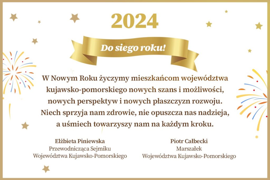 Życzenia noworoczne marszałka województwa oraz przewodniczącej sejmiku