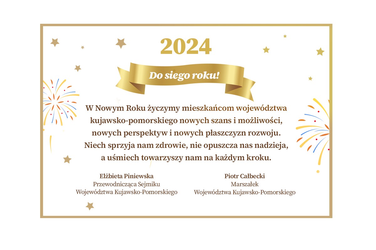 Życzenia noworoczne marszałka województwa oraz przewodniczącej sejmiku