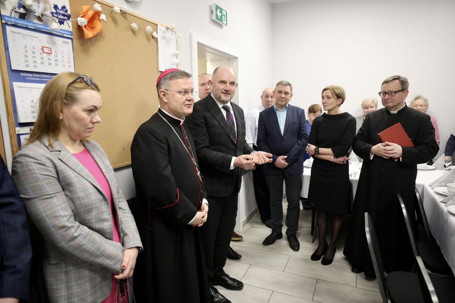 Spotkanie noworoczne w domu seniora w Biskupicach, fot. Andrzej Goiński/UMWKP