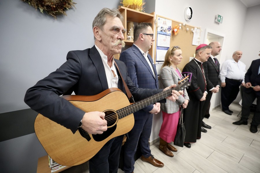 Spotkanie noworoczne w domu seniora w Biskupicach, fot. Andrzej Goiński/UMWKP