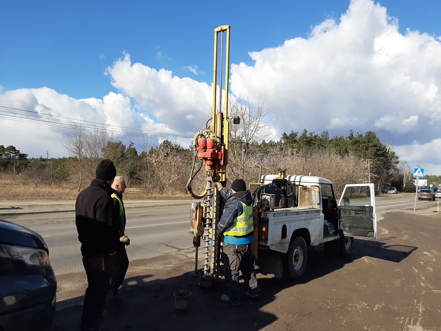 Badania geotechniczne w Brzozie, fot. ZDW