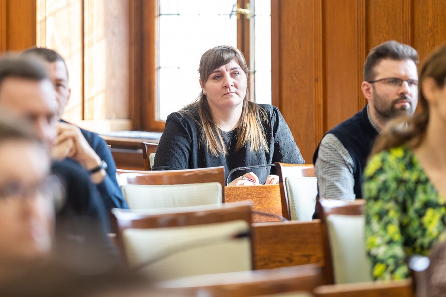 Dyktando w Urzędzie Marszałkowskim, 16 lutego 2023, fot. Szymon Zdziebło/tarantoga.pl dla UMWKP