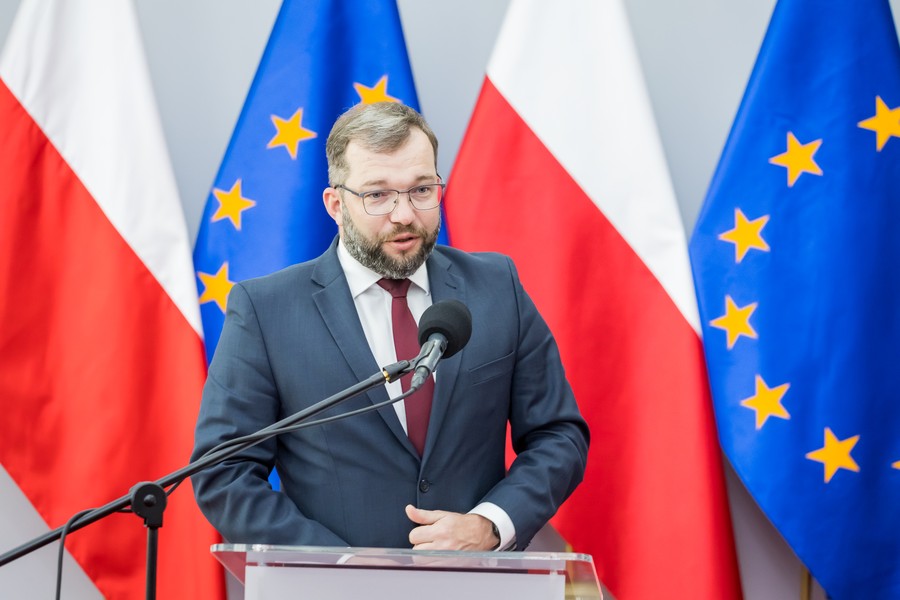 Konferencja prasowa na temat rządowego wkładu do FEdKP 2021-2027, fot. Tomasz Czachorowski dla UMWKP