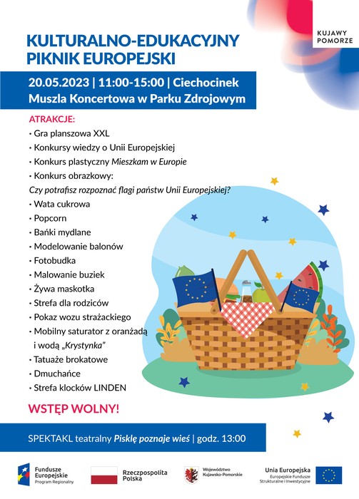 Plakat - Piknik europejski w Ciechocinku