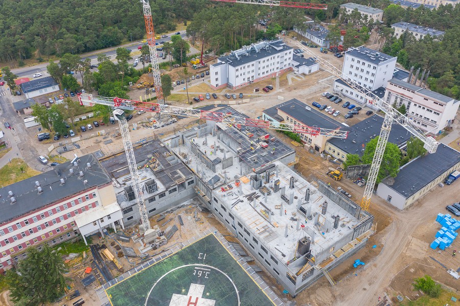 Rozbudowa Wojewódzkiego Szpitala Specjalistycznego im. Popiełuszki we Włocławku, fot. Mikołaj Kuras dla UMWKP