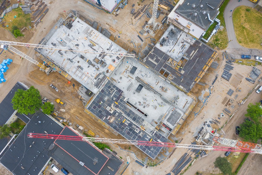 Rozbudowa Wojewódzkiego Szpitala Specjalistycznego im. Popiełuszki we Włocławku, fot. Mikołaj Kuras dla UMWKP