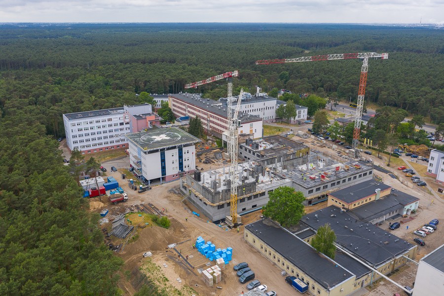 Rozbudowa Wojewódzkiego Szpitala Specjalistycznego im. Popiełuszki we Włocławku, fot. Mikołaj Kuras dla UMWKP