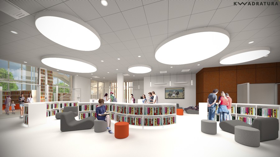 Planowana rozbudowa Książnicy Kopernikańskiej, wizualizacja projektu, publikacja za zgodą KK