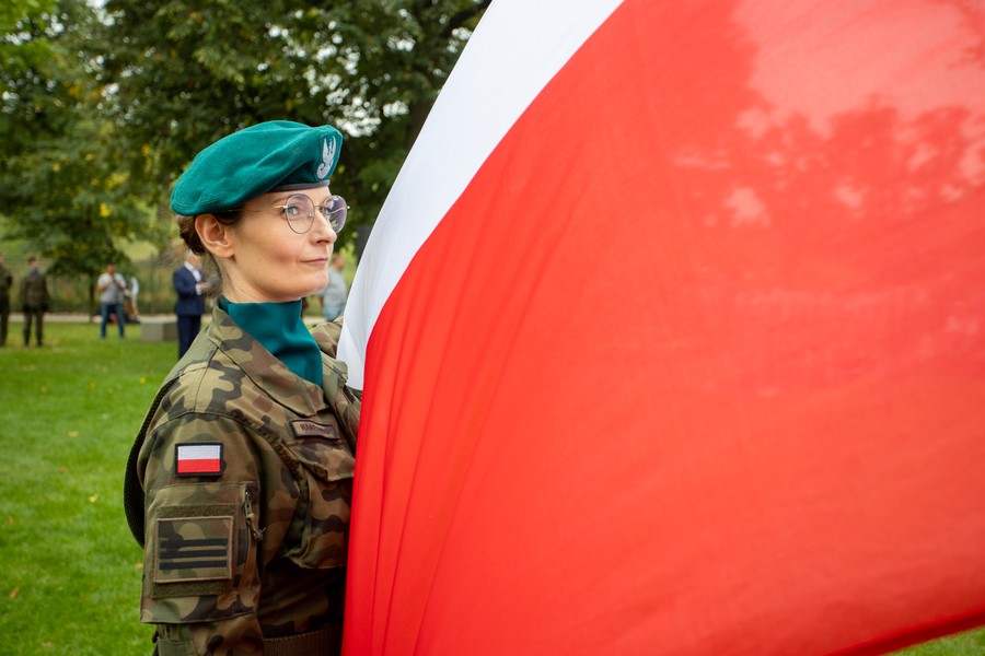 Uroczystości pod pomnikiem Pamięci Ofiar Zbrodni Pomorskiej 1939, fot. Mikołaj Kuras dla UMWKP