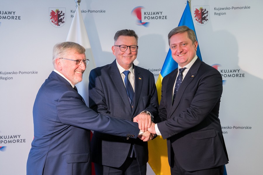 Spotkanie z ambasadorem Ukrainy w Urzędzie Marszałkowskim, fot. Andrzej Goiński/UMWKP