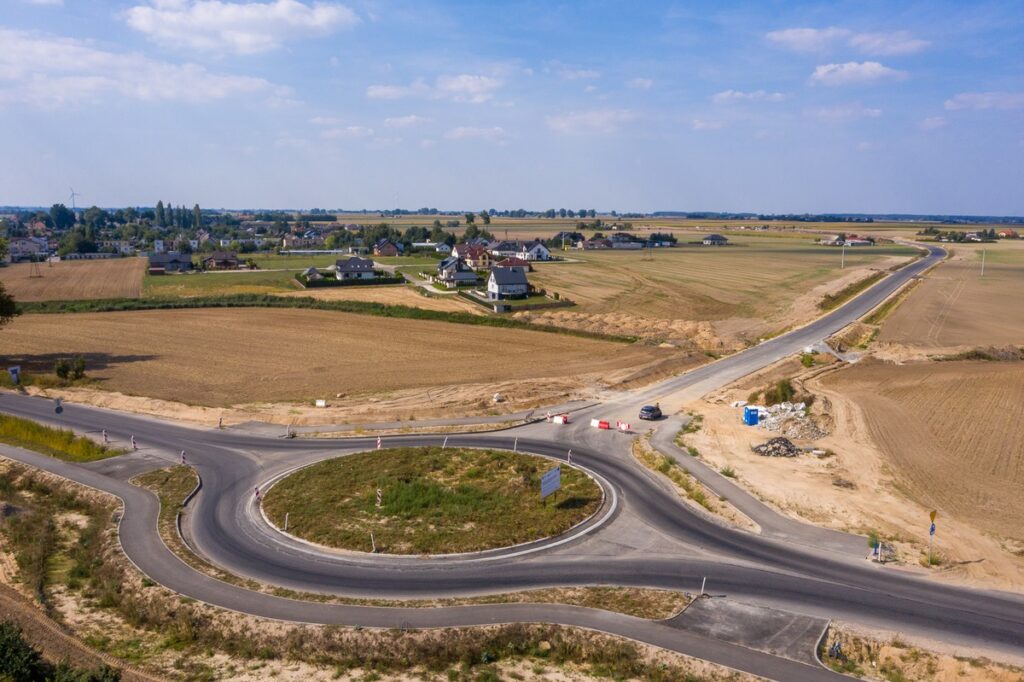 Budowa obwodnicy Lubrańca, wrzesień 2023 r. , fot. Mikołaj Kuras dla UMWKP