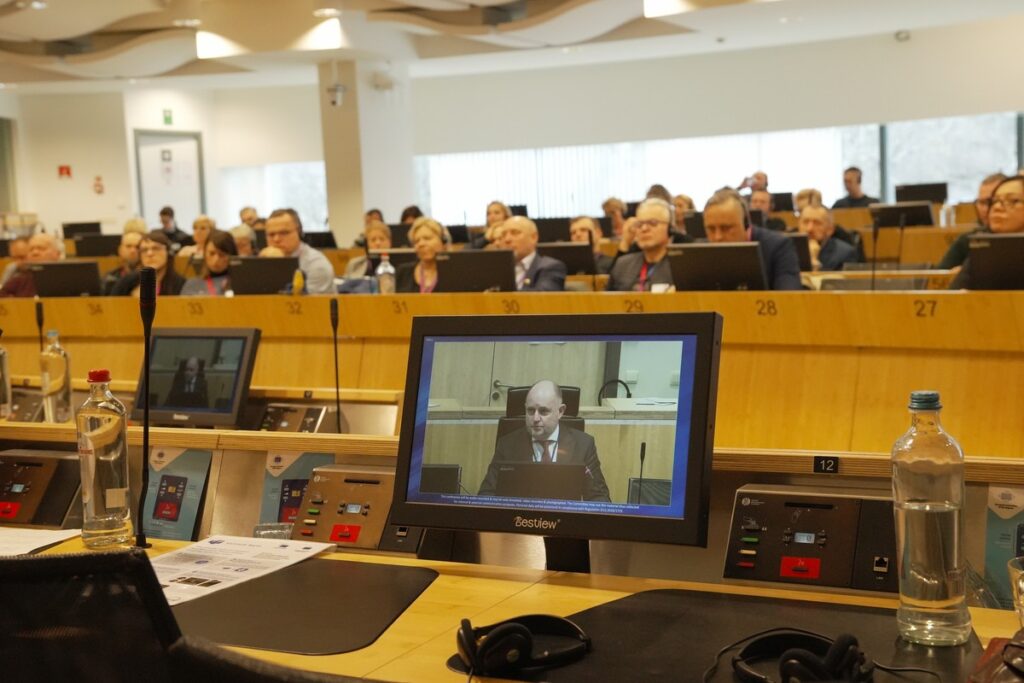 Spotkanie członków Korpusu Radnych z marszałkiem Piotrem Całbeckim w siedzibie Europejskiego Komitetu Regionów, fot. Mieszko Matusiak/UMWKP