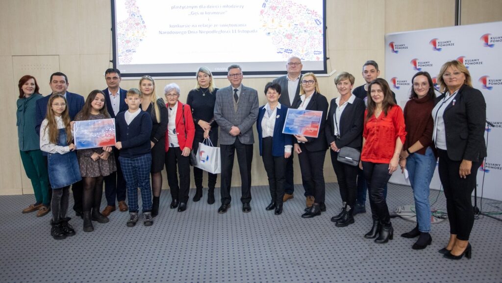 Wręczenie nagród w konkursach gęsinowych. Fot. Mikołaj Kuras dla UMWKP