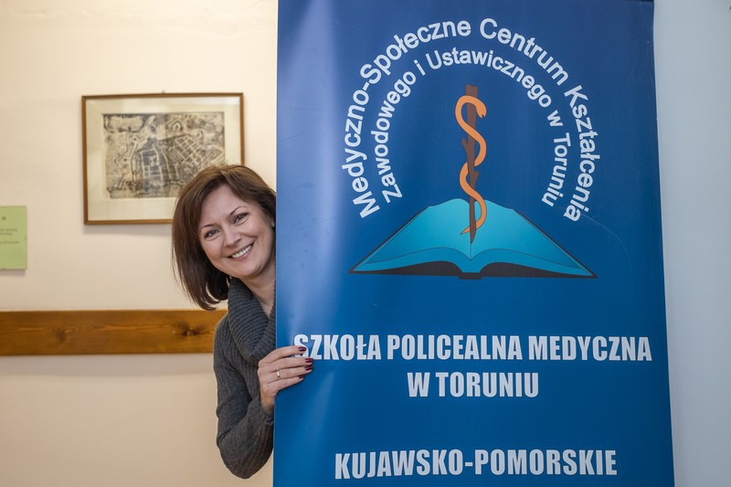 Dyrektor Medyczno-Społecznego Centrum Kształcenia Zawodowego i Ustawicznego w Toruniu Adrianna Szyperska-Ślaska fot. Mikołaj Kuras dla UMWKP