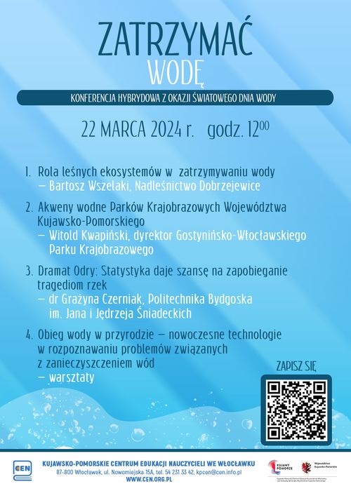 Plakat - Konferencja Zatrzymać Wodę