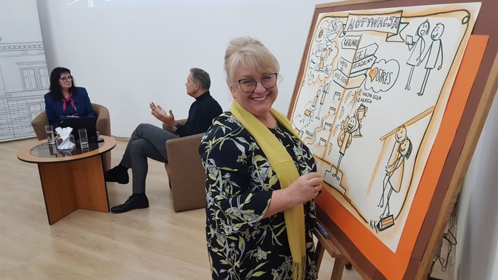 Krystyna Karpińska w trakcie pracy, fot. J. Szczepańczyk