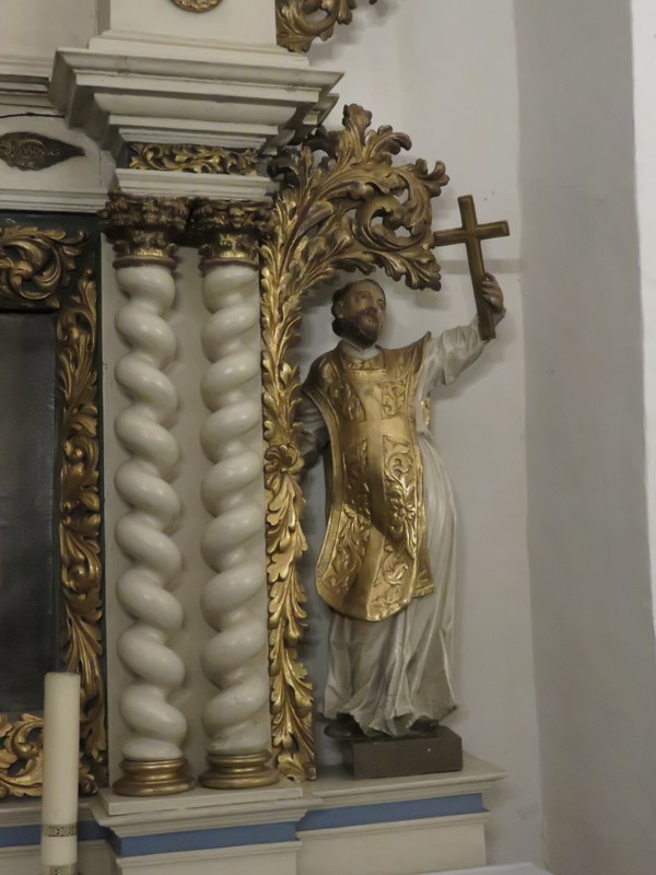 Fragment ołtarza bocznego z kościoła p.w. św. Wawrzyńca w Ryńsku - zdj. własne Parafii