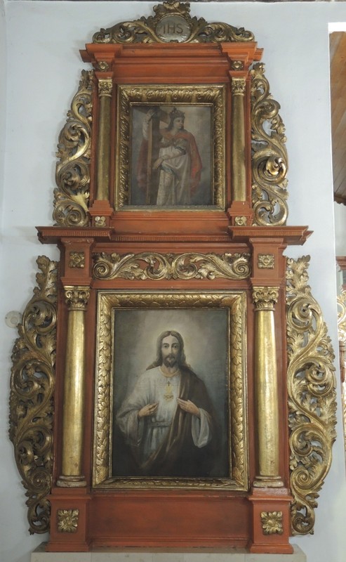 Ołtarz boczny lewy p.w. Najświętszego Serca Chrystusa z kościoła parafialnego p.w. św. Jakuba Apostoła w Wielkim Lubieniu - zdjęcie własne Parafii