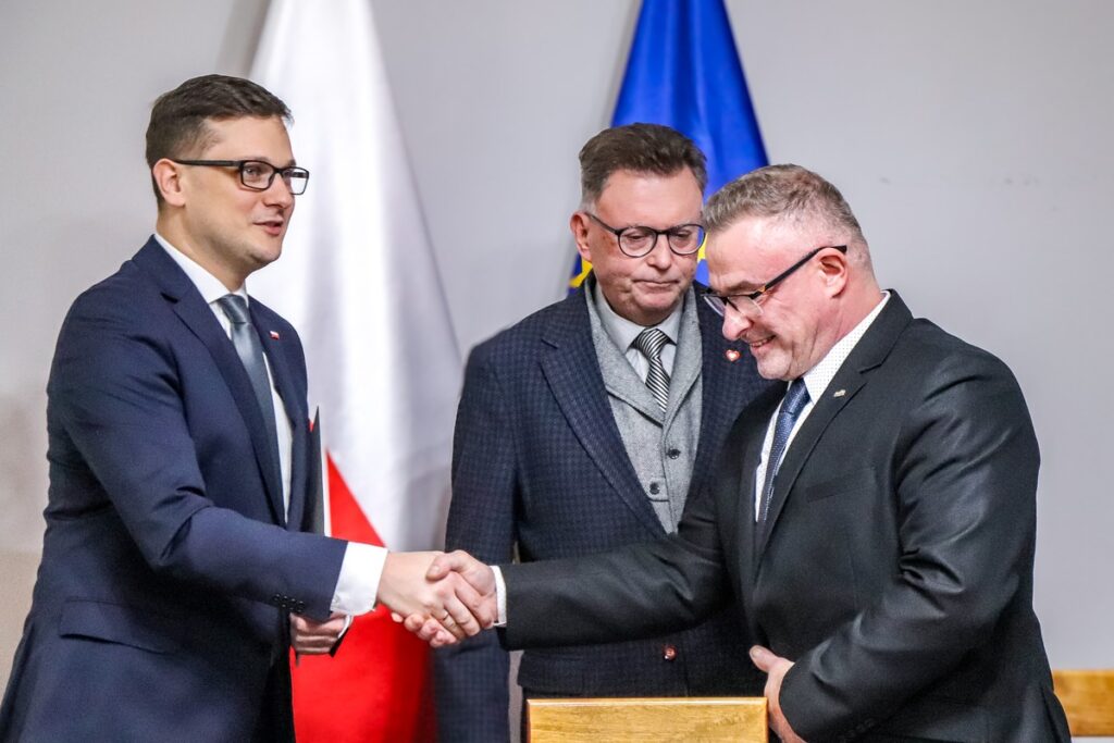 od lewej p. M. Sztybel, p. Z. Ostrowski, p. S. Gawronek fot. KPUW