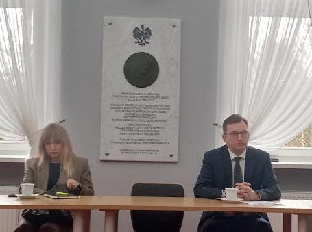 p. J. Nadarzewska i p. W. Kędzia podczas posiedzenia Zespołu przy K-P WRDS w dniu 13.02.2024