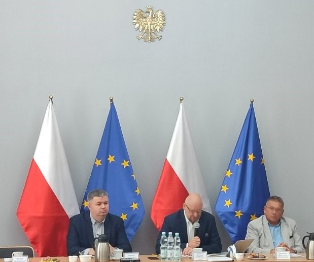 od lewej p. Łukasz jaworski, p. Roman Rogalski, P. Romuald Kosieniak podczas posiedzenia Zespołu w dniu 18.09.2024 r.