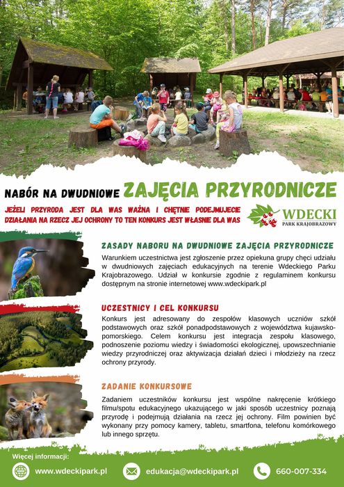 Plakat - Zajęcia przyrodnicze