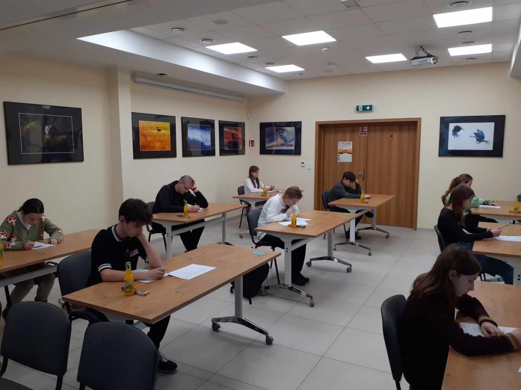 W czasie pisania testu 1, fot. WPK