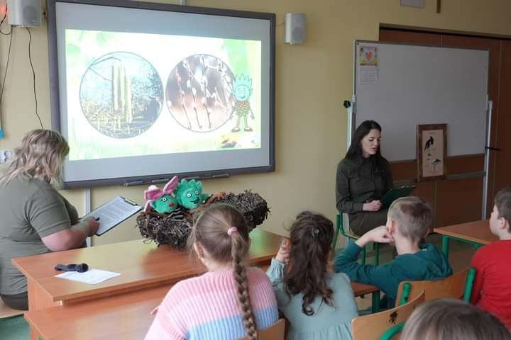 Zajęcia z najmłodszymi, fot. SP Lińsk