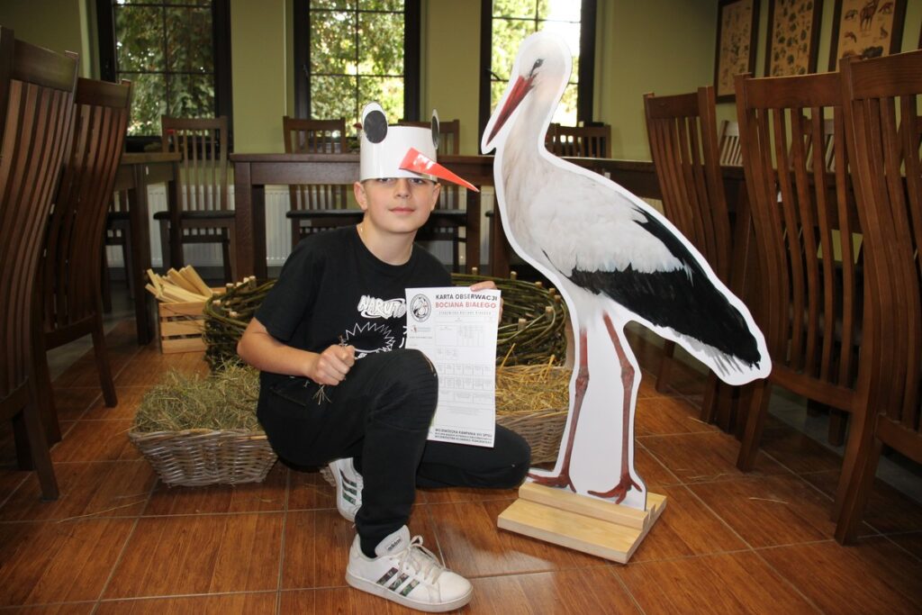uczniowie włączają się w akcję spisu bociana białego na terenie TPK, D. Borzyszkowska