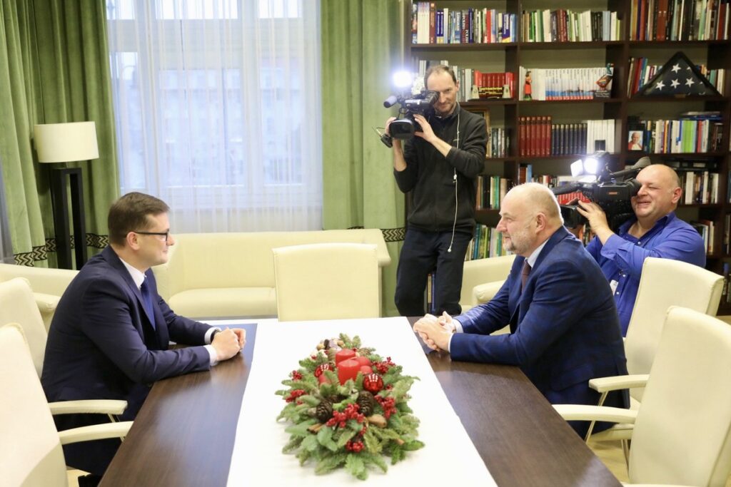 Spotkanie marszałka z nowym wojewodą kujawsko-pomorskim, fot. Andrzej Goiński/UMWKP