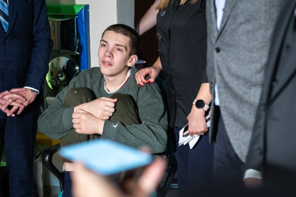 Wizyta w domu pomocy dla niepełnosprawnych z Ukrainy, fot. Szymon Zdziebło/tarantoga.pl dla UMWKP