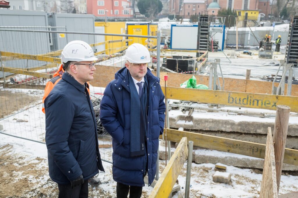 Wizyta na placu budowy czwartego kręgu Opery Nova, fot. Tomasz Czachorowski/eventphoto.com.pl dla UMWKP