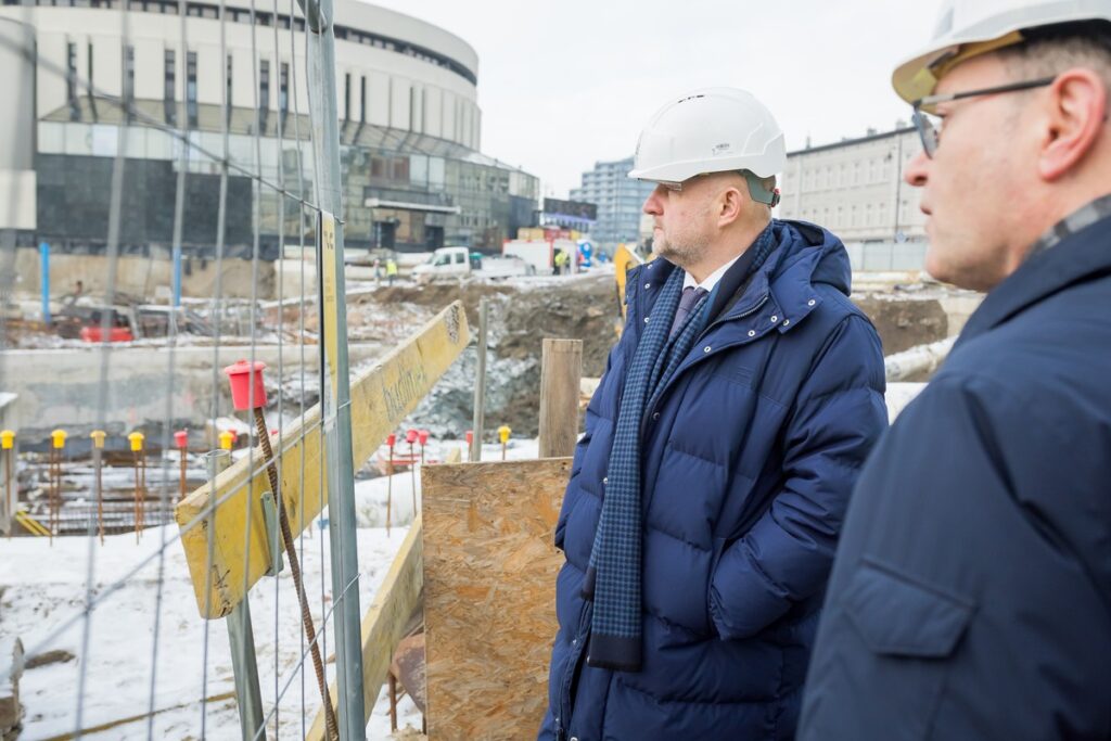 Wizyta na placu budowy czwartego kręgu Opery Nova, fot. Tomasz Czachorowski/eventphoto.com.pl dla UMWKP