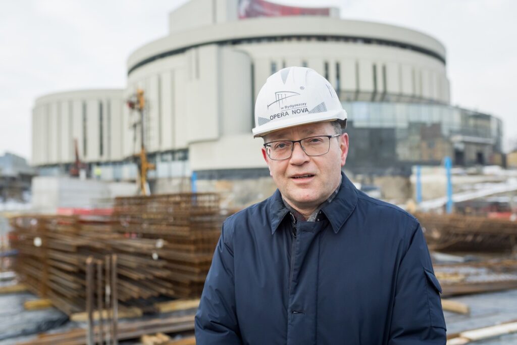 Wizyta na placu budowy czwartego kręgu Opery Nova, fot. Tomasz Czachorowski/eventphoto.com.pl dla UMWKP