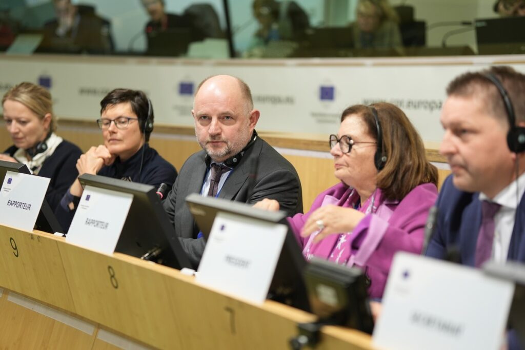 Posiedzenie komisji NAT, Bruksela 5 lutego 2024, fot. Mieszko Matusiak/ UMWKP