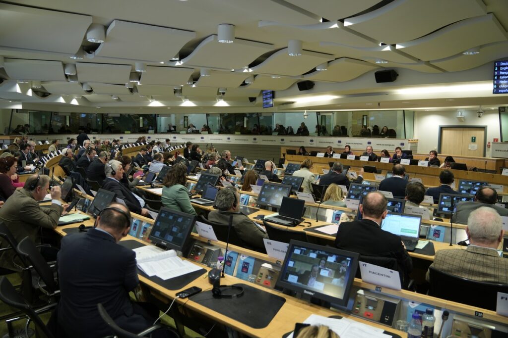 Posiedzenie komisji NAT, Bruksela 5 lutego 2024, fot. Mieszko Matusiak/ UMWKP