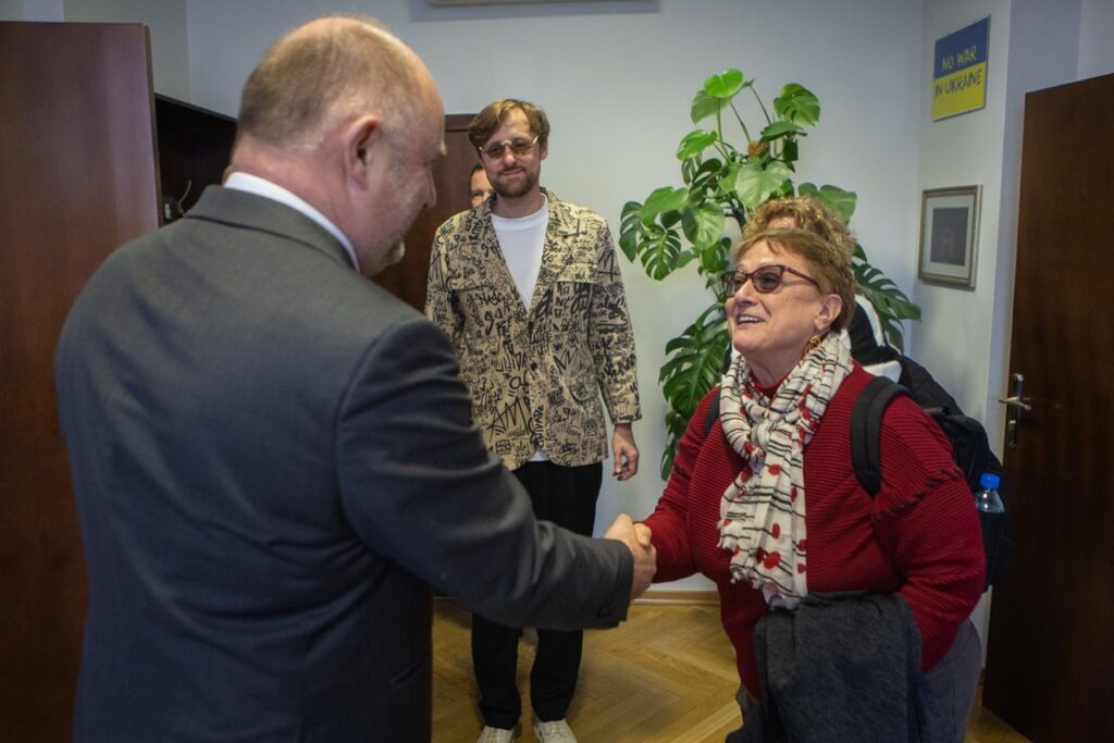 Spotkanie marszałka Piotra Całbeckiego z dr Mary A. Voytek z NASA, fot. Mikołaj Kuras dla UMWKP