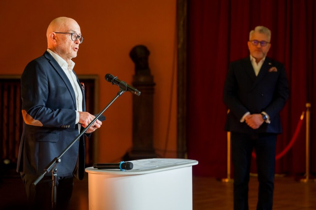 Ceremonia podpisania umowy z inżynierem kontraktu rozbudowy Filharmonii Pomorskiej, fot. Tomasz Czachorowski dla UMWKP