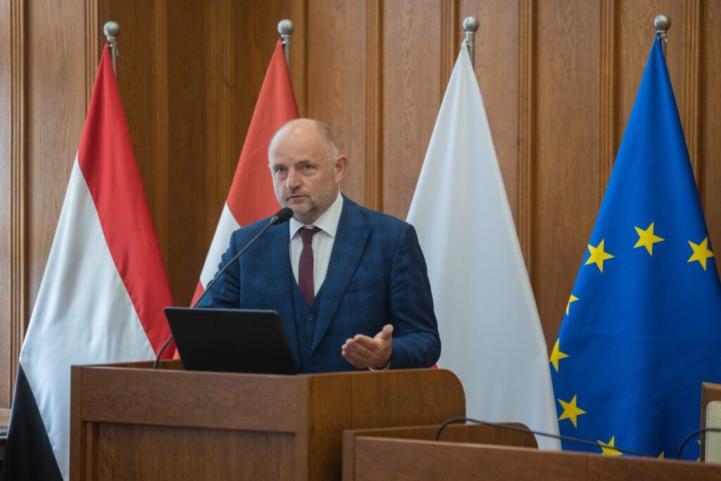 Spotkanie z delegacją samorządowców z Łotwy, fot. Mikołaj Kuras dla UMWKP