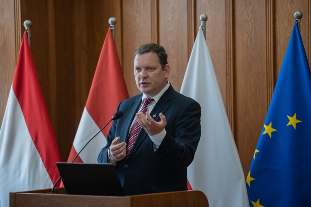 Spotkanie z delegacją samorządowców z Łotwy, fot. Mikołaj Kuras dla UMWKP