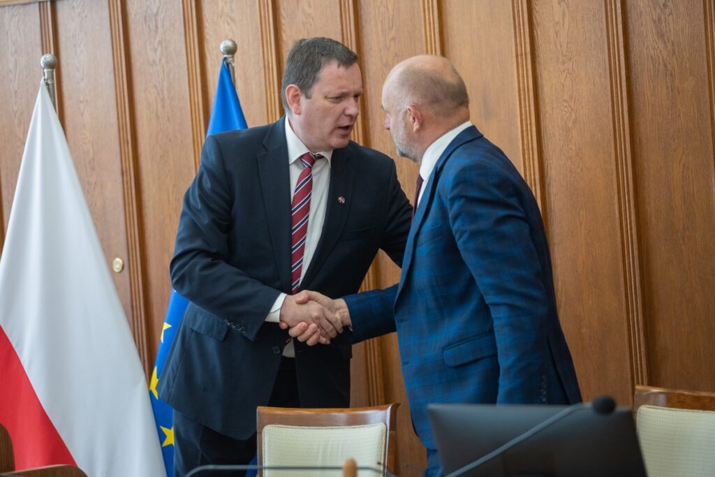 Spotkanie z delegacją samorządowców z Łotwy, fot. Mikołaj Kuras dla UMWKP