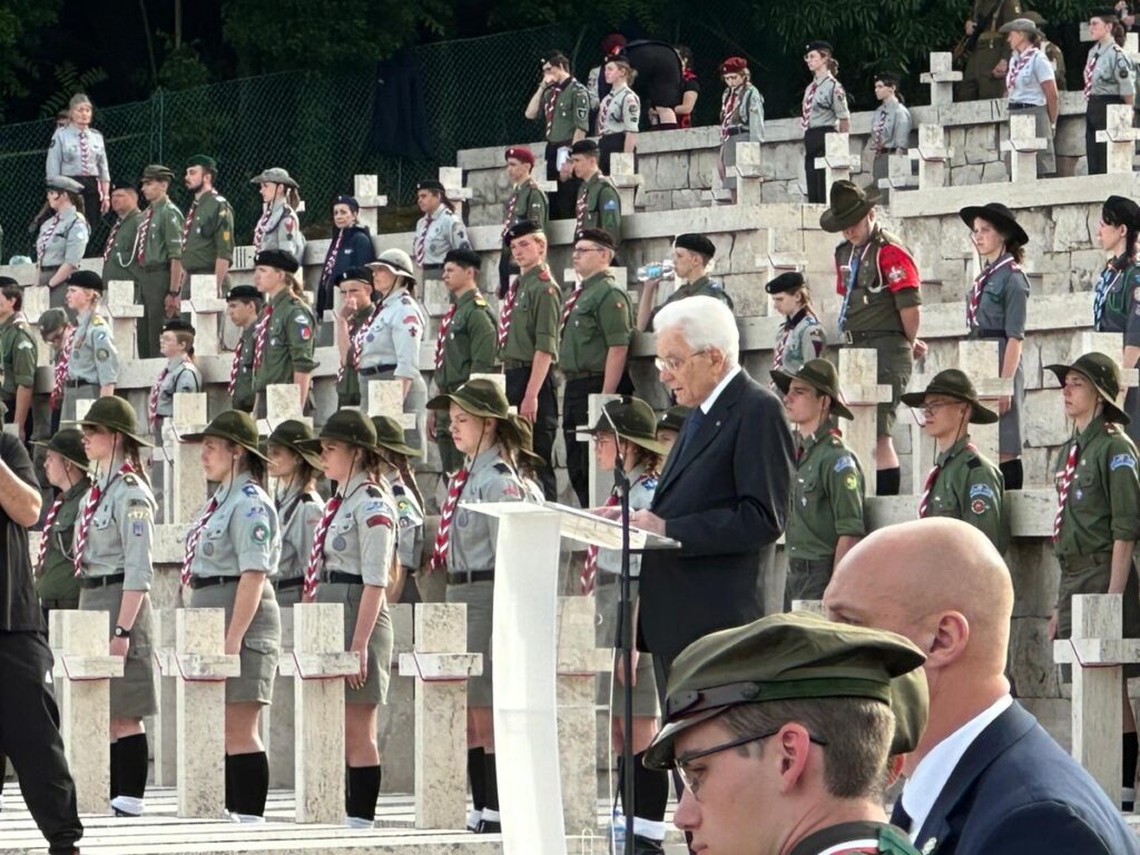 Uroczystości rocznicowe pod Monte Cassino, przemawia prezydent Włoch Sergio Mattarella, fot. Beata Krzemińska/UMWKP
