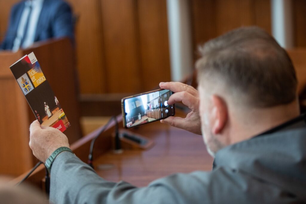Konferencja naukowa „Fides et ratio. Przesłanie św. Jana Pawła II do ludzi nauki 25 lat później” w Toruniu, fot. Mikołaj Kuras dla UMWKP