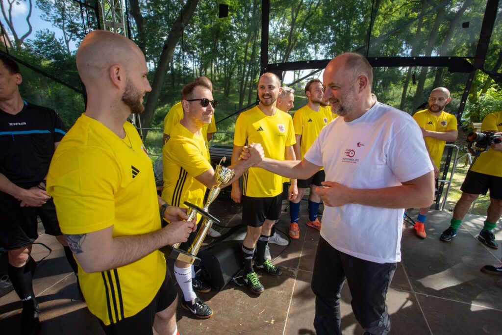 Podsumowanie meczu podczas „Przystanku JPII”, fot. Mikołaj Kuras dla UMWKP