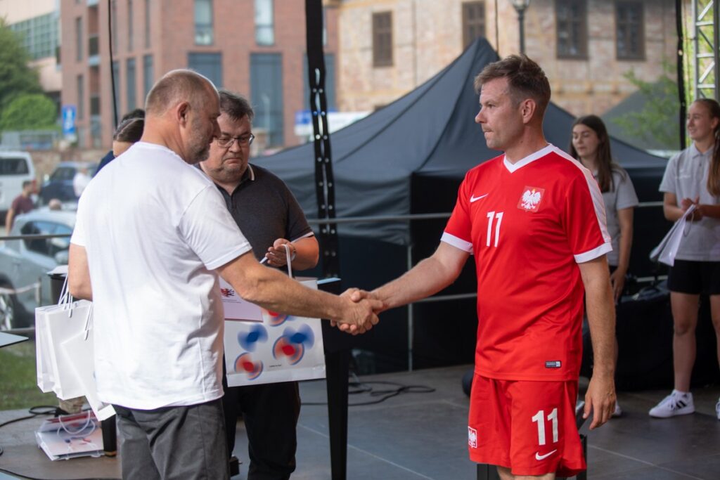 Podsumowanie meczu podczas „Przystanku JPII”, fot. Mikołaj Kuras dla UMWKP