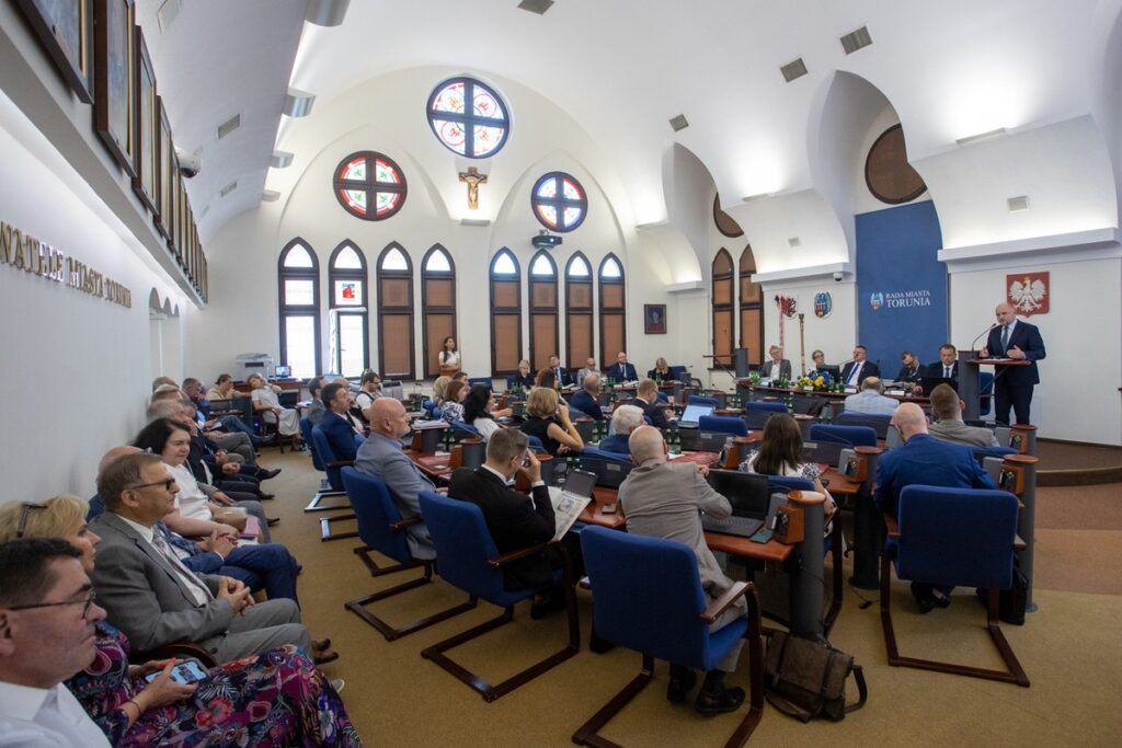 Sesja Rady Miasta Torunia, 17 lipca 2024 r., fot. Mikołaj Kuras dla UMWKP