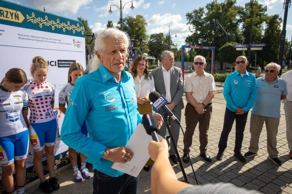 Konferencja prasowa przed wyścigiem kolarskim Śladami królewny Anny Wazówny, fot. Mikołaj Kuras dla UMWKP