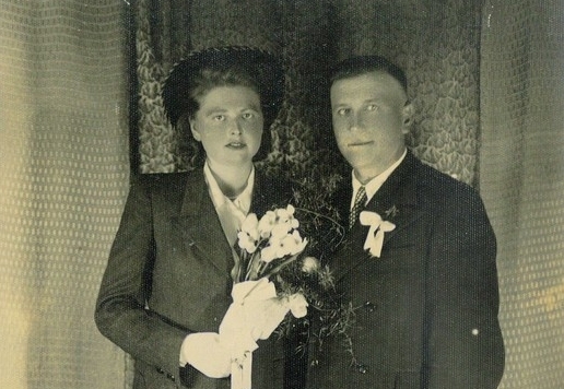 Solec Kujawski, 30 marca 1946, Zdjęcie ślubne Marii, fot. z archiwum rodzinnego